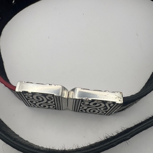 Chicos Black Calf Hair, Zebra, and Red Croc Silver tone Buckle & Reversible Belt - Picture 5 of 13
